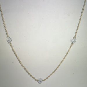GORJANA Floating Diamond Stationary Trio Necklace.
